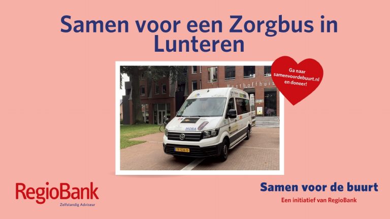 DBA ADVIES EN VOORDEBUURTFONDS HELPEN MEE VOOR ZORGBUS LUNTEREN