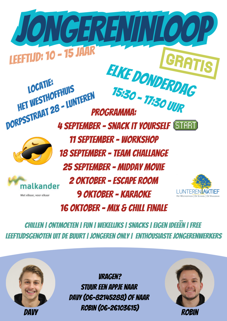 Jongereninloop Lunteren – Iedere Donderdag Gratis Activiteiten voor 10-15 jaar