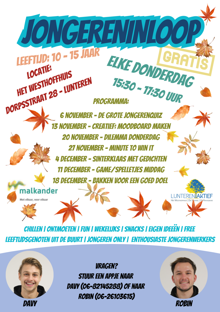Jongereninloop Lunteren – Iedere Donderdag Gratis Activiteiten voor 10-15 jaar